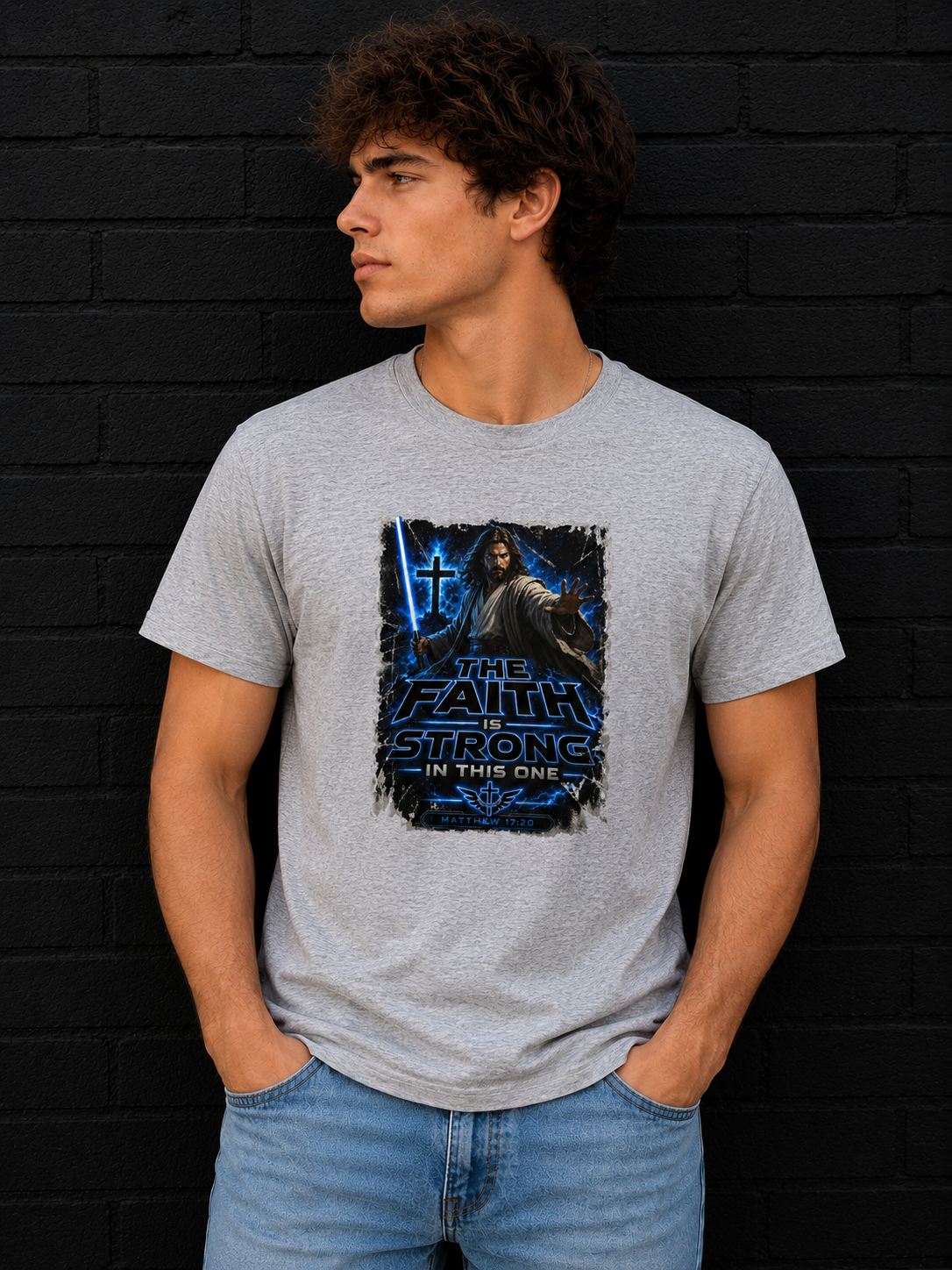 The Faith Is Strong In This One — Tee (Matthew 17:20)