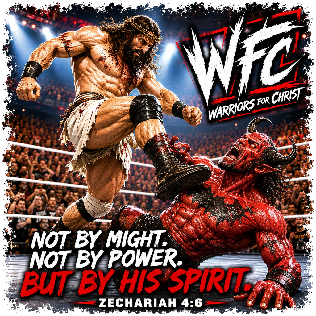 Not by Might Not by Power But by His Spirit WFC Warriors for Christ Tee - Zechariah 4:6