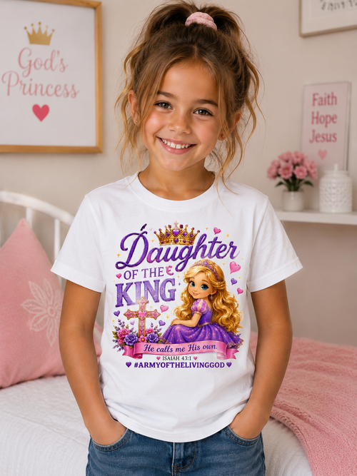 Daughter of the King — Girls Tee (Isaiah 43:1)