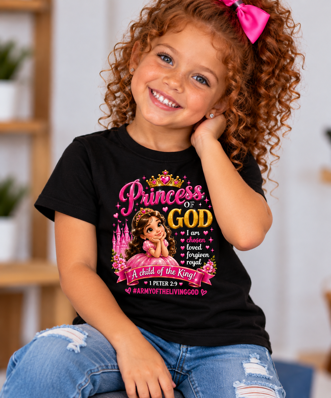 Princess of God Girls' Tee | Army of the Living God – Army of the ...