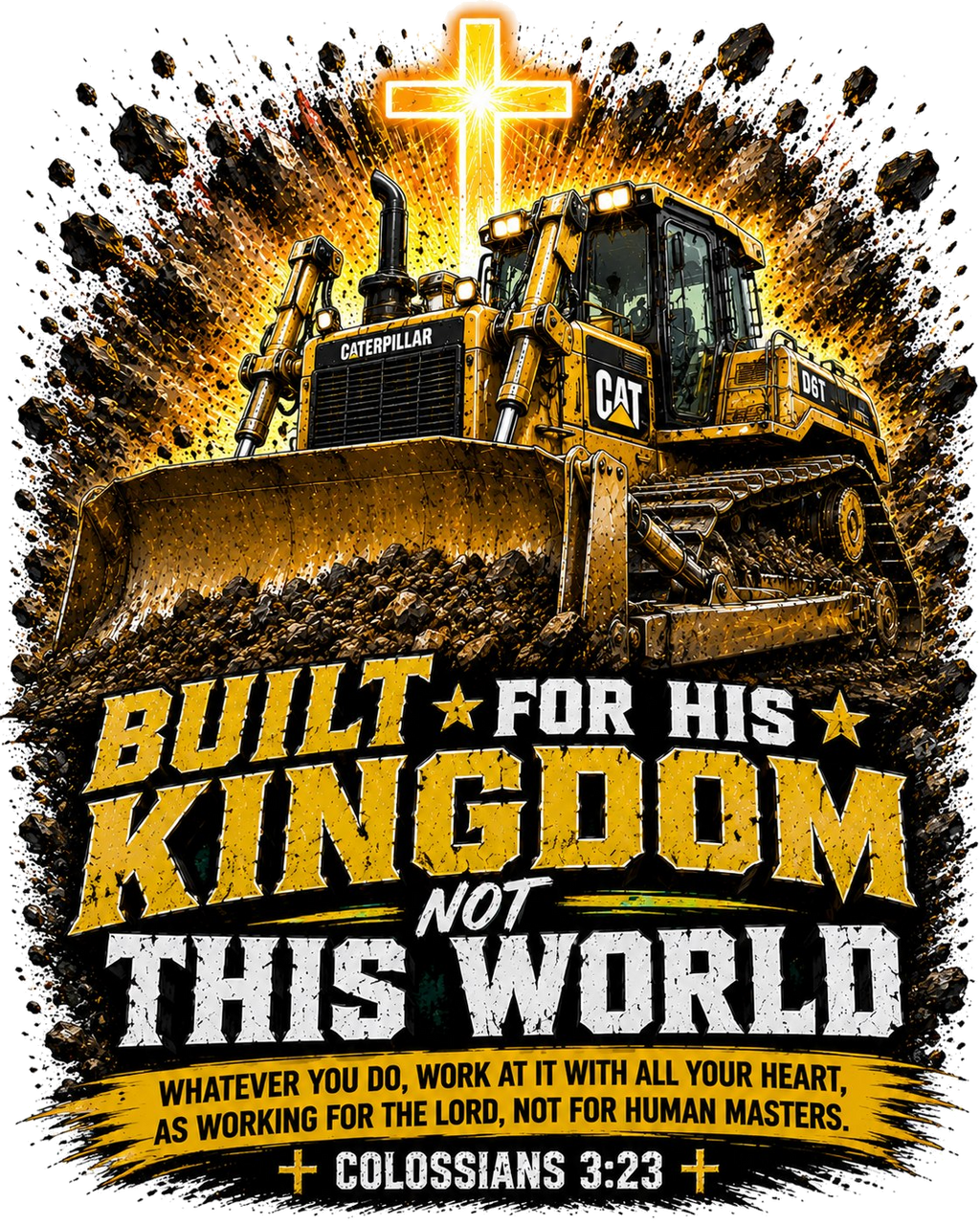 Built for His Kingdom Boys Tee Colossians 3:23 Army of the Living God