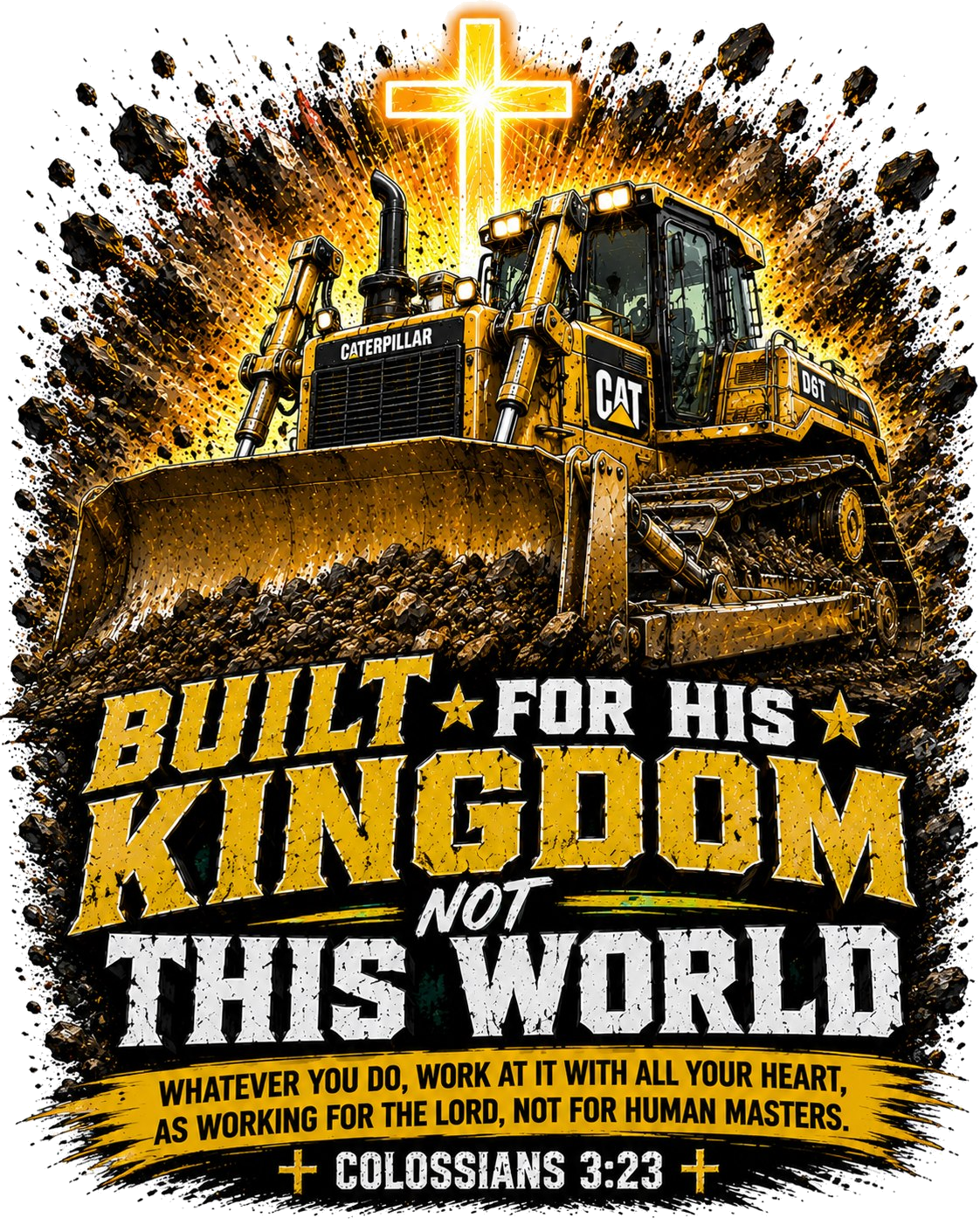Built for His Kingdom Boys Tee Colossians 3:23 Army of the Living God