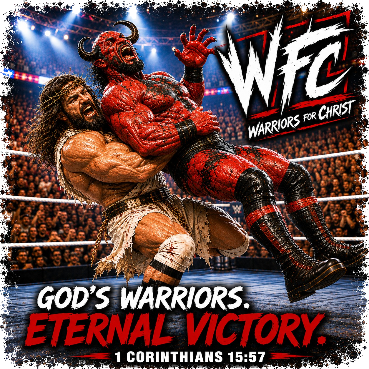 God's Warriors Eternal Victory WFC Warriors for Christ Tee - 1 Corinthians 15:57