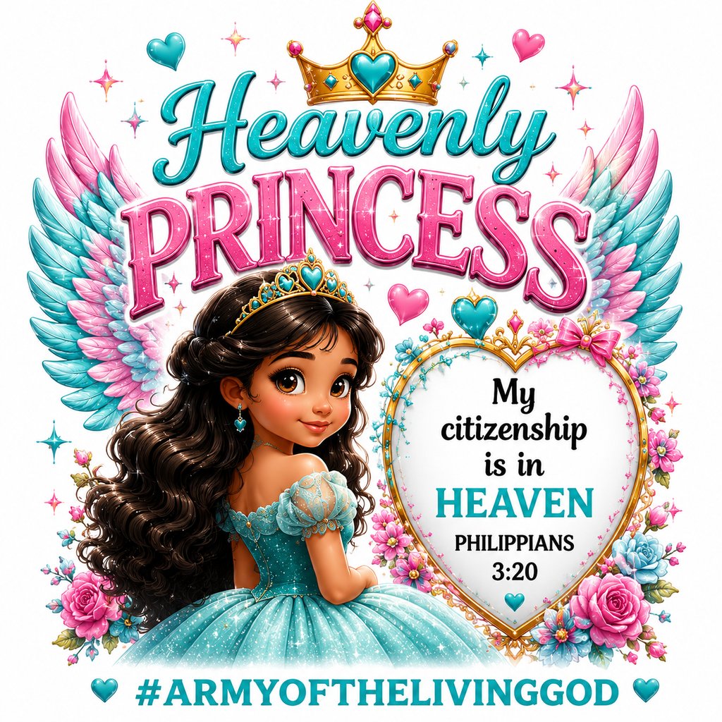Heavenly Princess Girls Tee Philippians 3:20 Army of the Living God